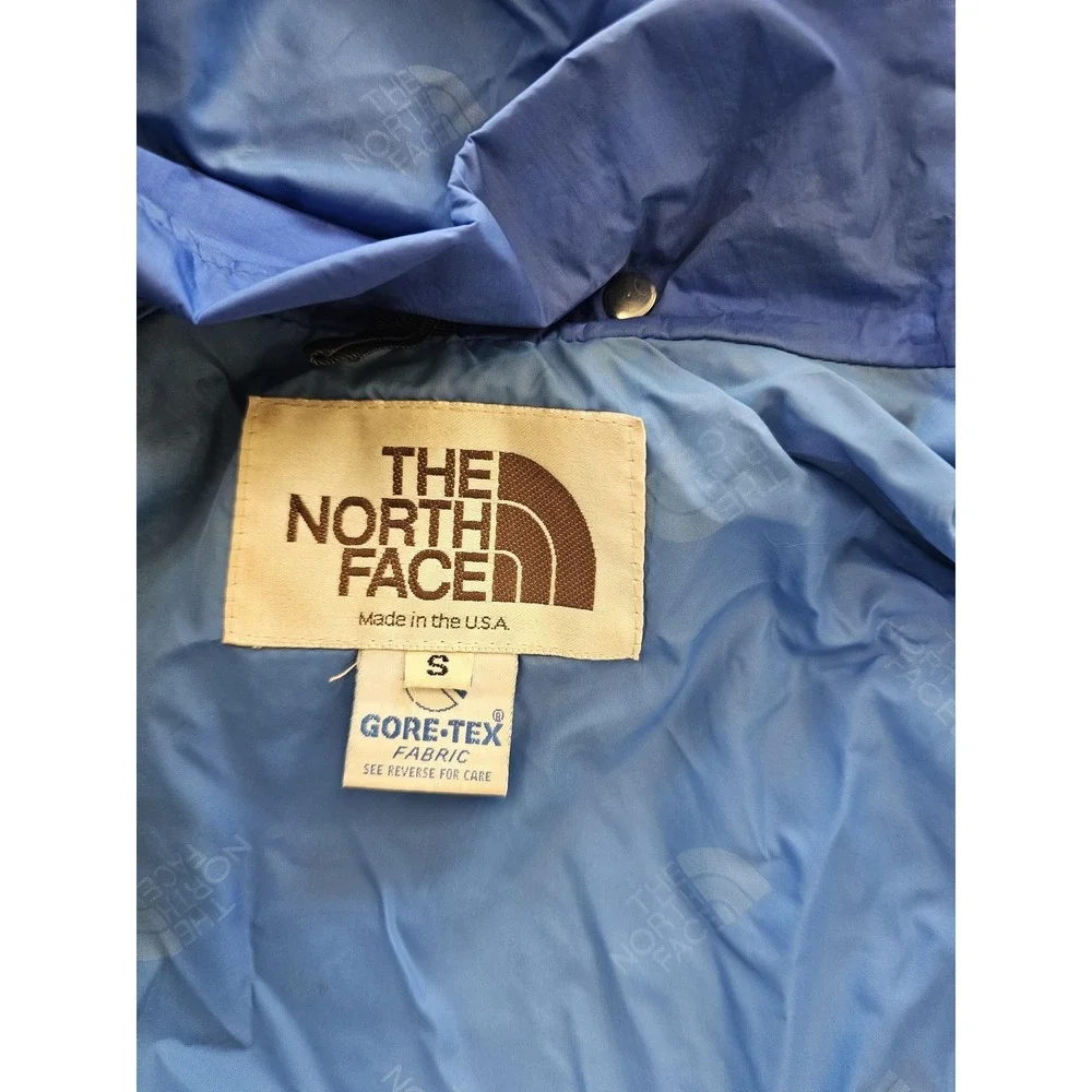 Vintage The North Face Jacket Mens Small Blue Gore-Tex Made in USA Hooded 90s‎